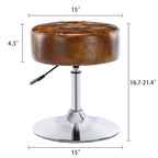 Tabouret de coiffeuse rond pivotant avec hauteur réglable
