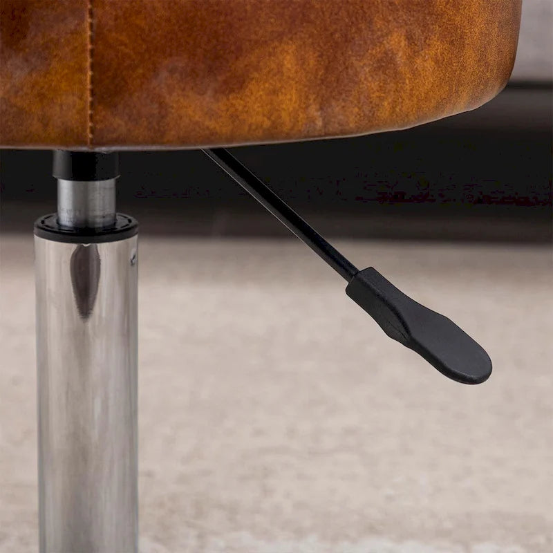 Tabouret de coiffeuse rond pivotant avec hauteur réglable