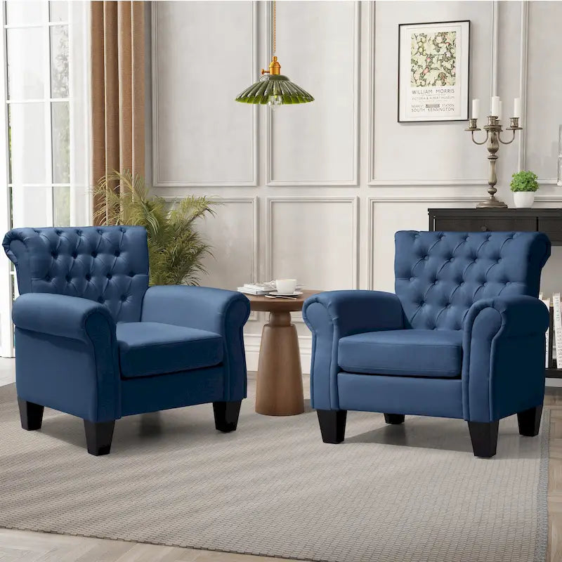 Fauteuil club confortable avec accoudoirs et siège rembourré
