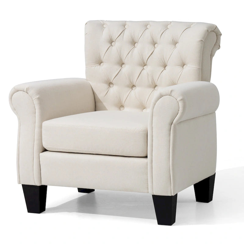 Fauteuil club confortable avec accoudoirs et siège rembourré