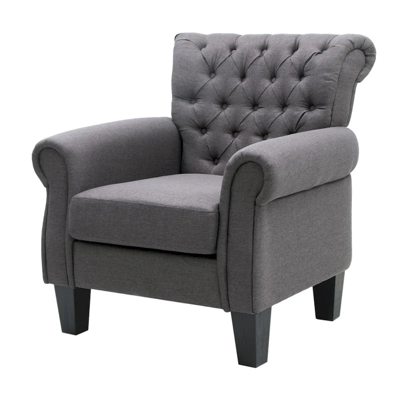 Fauteuil club confortable avec accoudoirs et siège rembourré