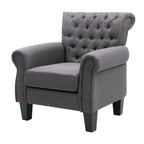 Fauteuil club confortable avec accoudoirs et siège rembourré