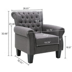 Fauteuil club confortable avec accoudoirs et siège rembourré