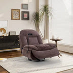 Fauteuil inclinable en chenille pivotant et réglable avec support de téléphone