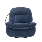Fauteuil inclinable en chenille pivotant et réglable avec support de téléphone