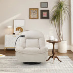 Fauteuil inclinable en chenille pivotant et réglable avec support de téléphone