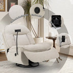 Fauteuil inclinable en chenille pivotant et réglable avec support de téléphone