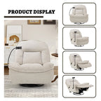 Fauteuil inclinable en chenille pivotant et réglable avec support de téléphone
