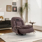 Fauteuil inclinable en chenille pivotant et réglable avec support de téléphone