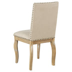 Ensemble de 4 chaises de salle à manger en bois rembourrées avec clous de tapissier