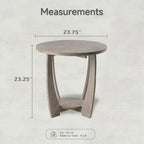Table d'appoint rustique COZAYH avec étagère de rangement, Table d'appoint ronde de style campagnard français