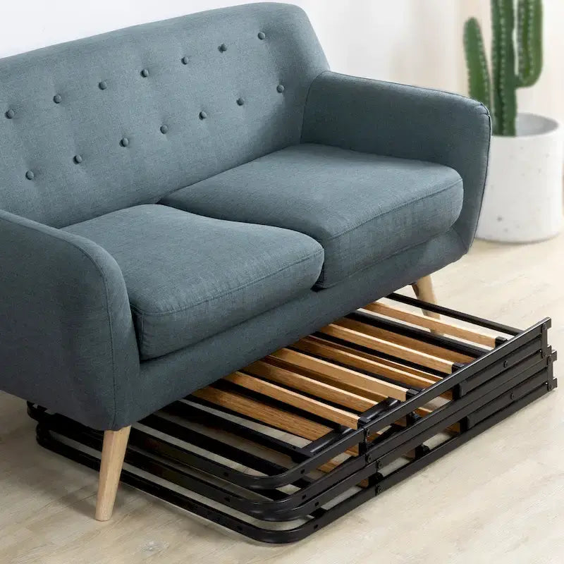 Priage by ZINUS SmartBase Sommier-cadre en métal noir 14 pouces avec lattes en bambou