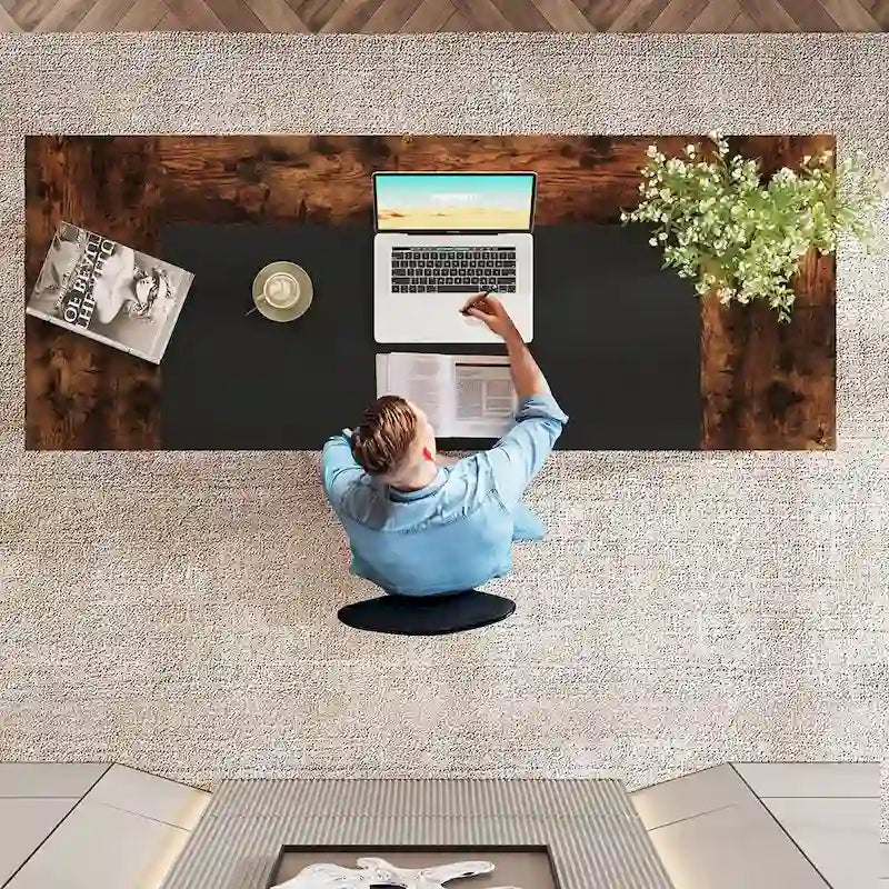 63 Bureau d'ordinateur exécutif : étagère de rangement, poste de travail moderne et simple