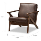 Fauteuil de salon mi-century Bianca Baxton Studio