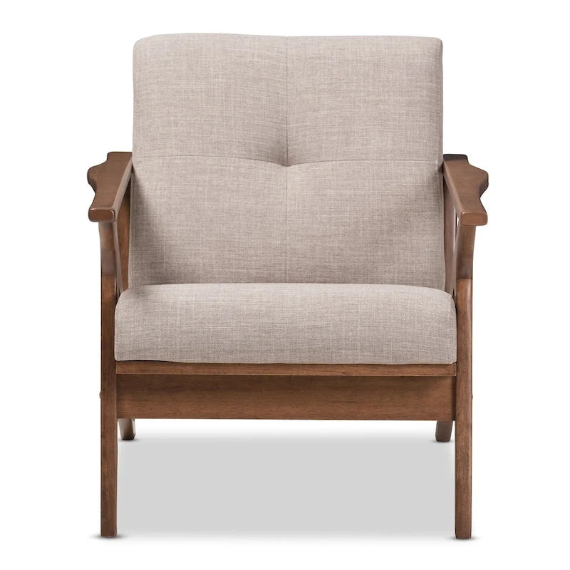 Fauteuil de salon mi-century Bianca Baxton Studio