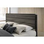 Ensemble de chambre à coucher 6 pièces Roundhill Furniture Ioana 187 avec grand lit en bois gris vieilli