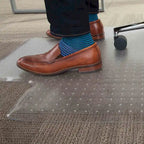 Tapis de protection de sol à picots en PVC D&W pour chaise de bureau pour moquettes à poils courts