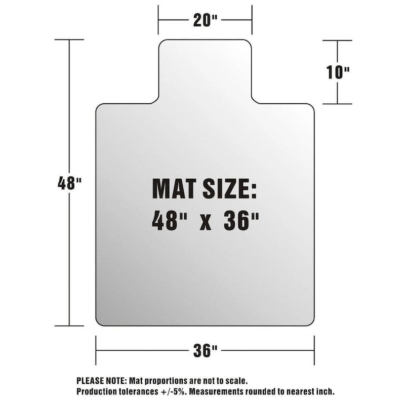 Tapis de protection de sol à picots en PVC D&W pour chaise de bureau pour moquettes à poils courts