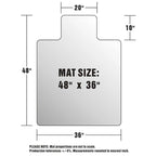 Tapis de protection de sol à picots en PVC D&W pour chaise de bureau pour moquettes à poils courts