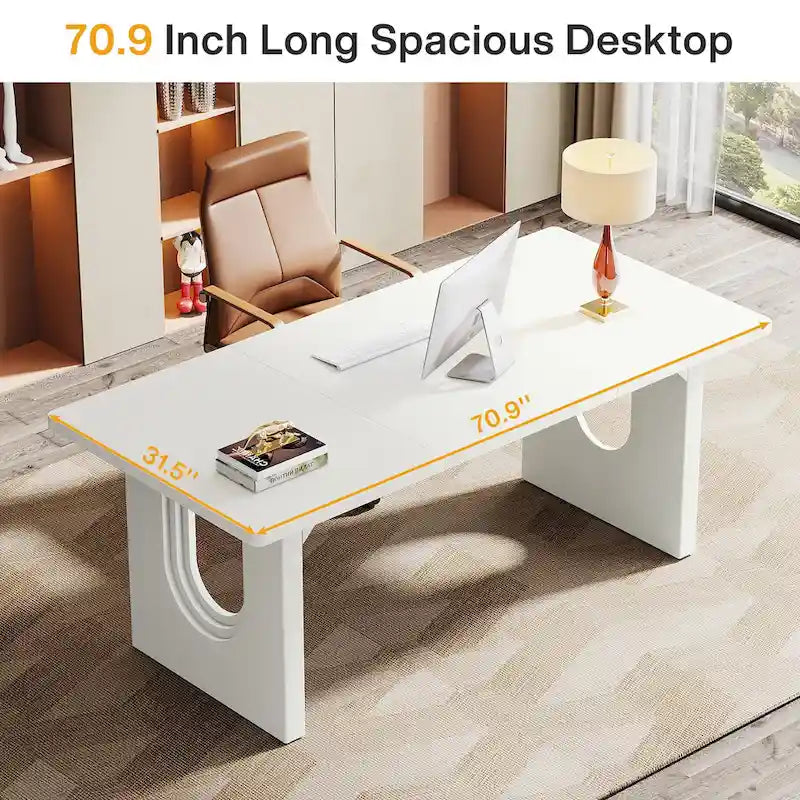Bureau de direction moderne, grande table de conférence informatique de 180 cm
