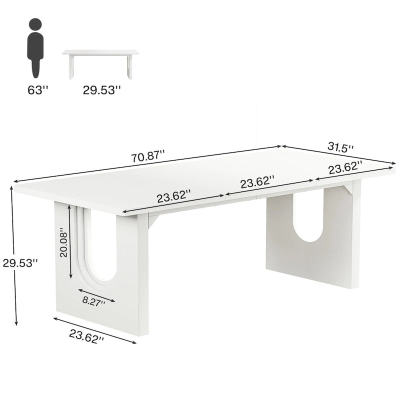 Bureau de direction moderne, grande table de conférence informatique de 180 cm