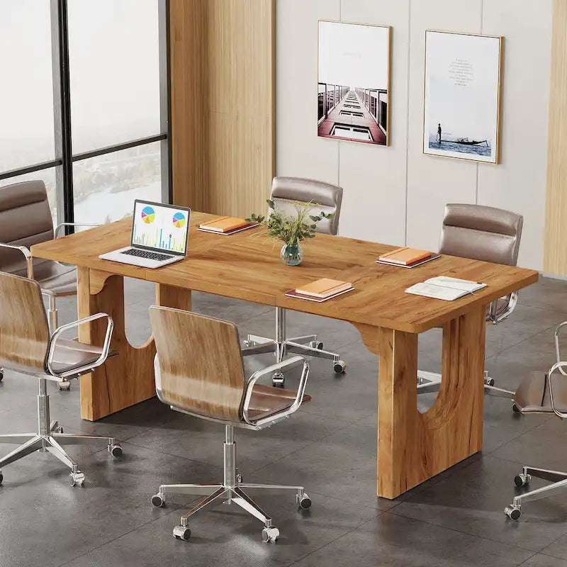 Bureau de direction moderne, grande table de conférence informatique de 180 cm