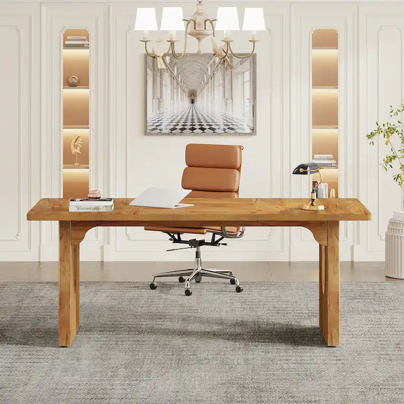 Bureau de direction moderne, grande table de conférence informatique de 180 cm