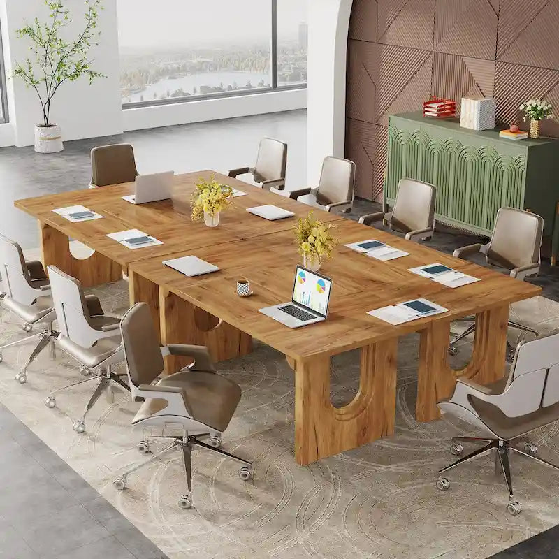 Bureau de direction moderne, grande table de conférence informatique de 180 cm