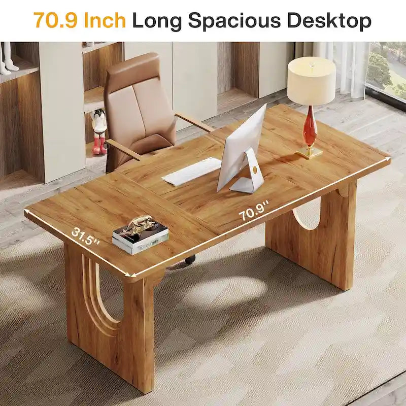 Bureau de direction moderne, grande table de conférence informatique de 180 cm