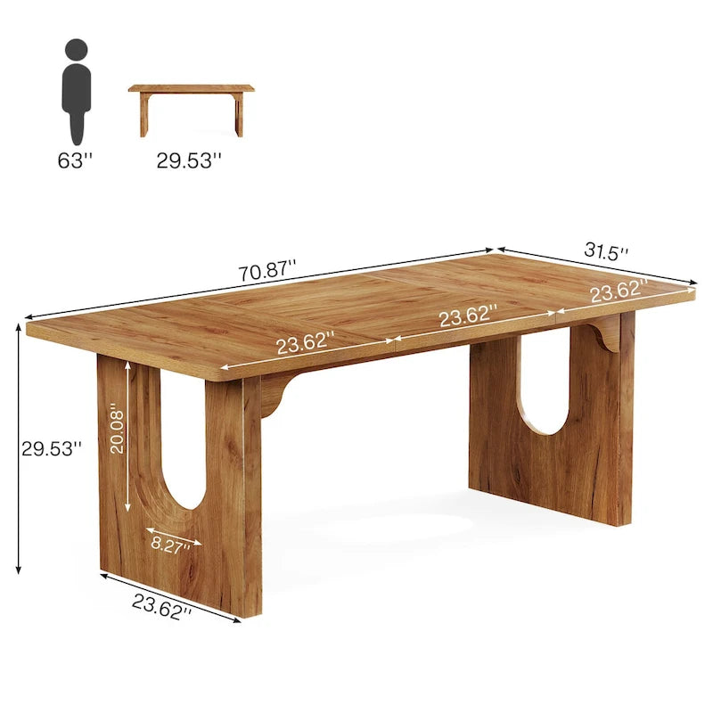 Bureau de direction moderne, grande table de conférence informatique de 180 cm