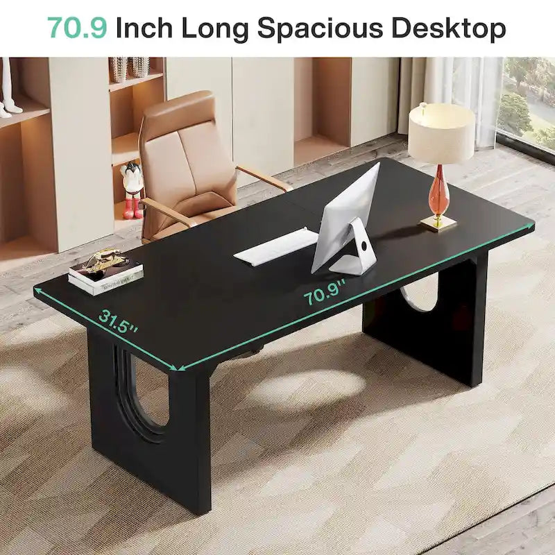 Bureau de direction moderne, grande table de conférence informatique de 180 cm