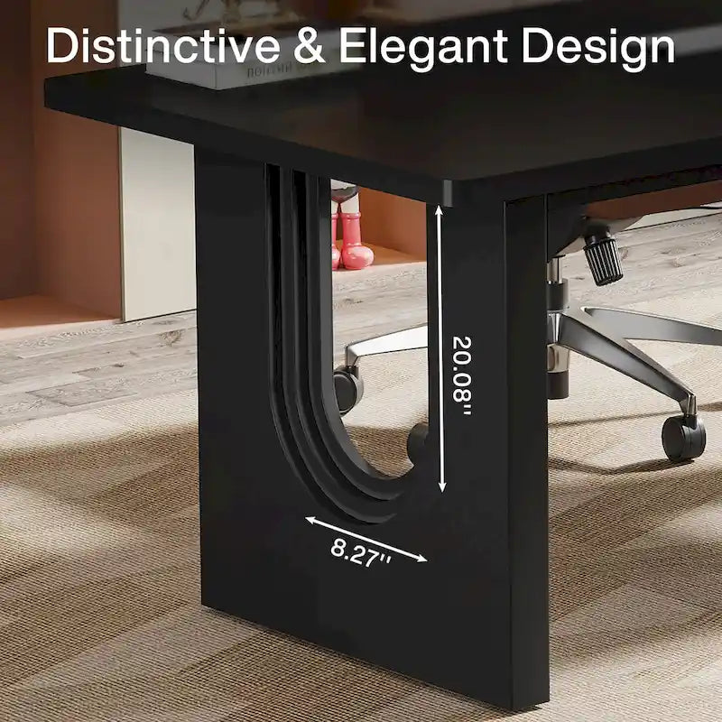 Bureau de direction moderne, grande table de conférence informatique de 180 cm