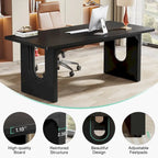 Bureau de direction moderne, grande table de conférence informatique de 180 cm