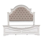 Ensemble de lit tapissé, commode avec miroir et table de nuit Magnolia Manor