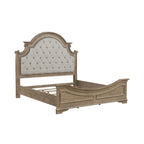 Ensemble de lit tapissé, commode avec miroir et table de nuit Magnolia Manor