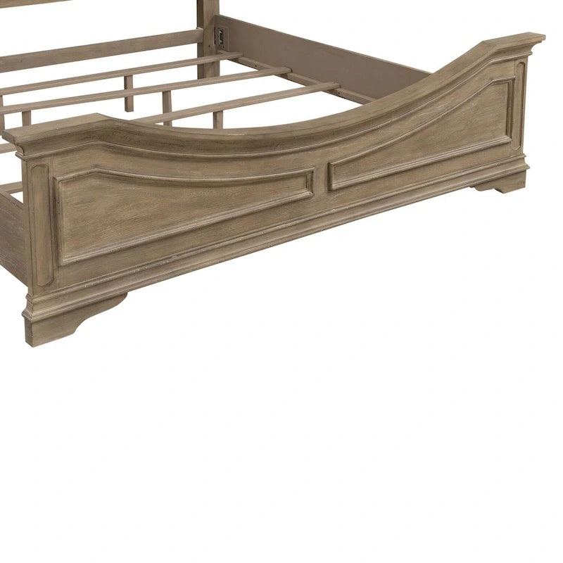 Ensemble de lit tapissé, commode avec miroir et table de nuit Magnolia Manor