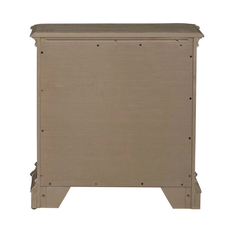 Ensemble de lit tapissé, commode avec miroir et table de nuit Magnolia Manor