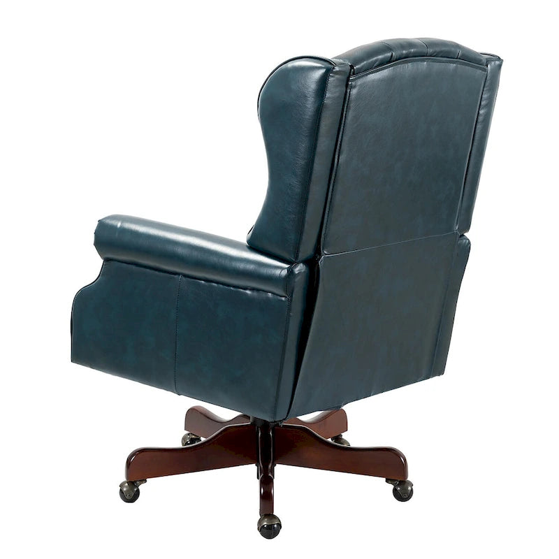 Chaise de bureau pivotante Maximiliano Modern avec dossier capitonné par HULALA HOME