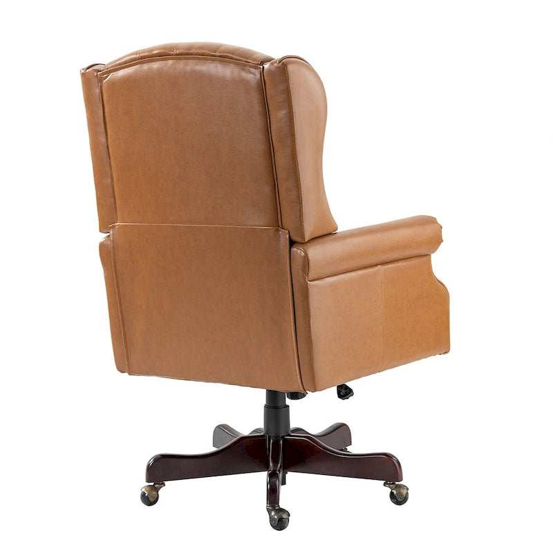 Chaise de bureau pivotante Maximiliano Modern avec dossier capitonné par HULALA HOME