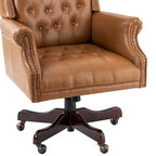 Chaise de bureau pivotante Maximiliano Modern avec dossier capitonné par HULALA HOME