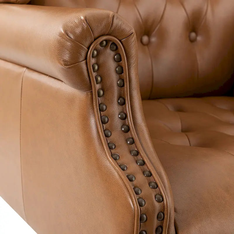 Chaise de bureau pivotante Maximiliano Modern avec dossier capitonné par HULALA HOME
