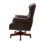 Chaise de bureau pivotante Maximiliano Modern avec dossier capitonné par HULALA HOME