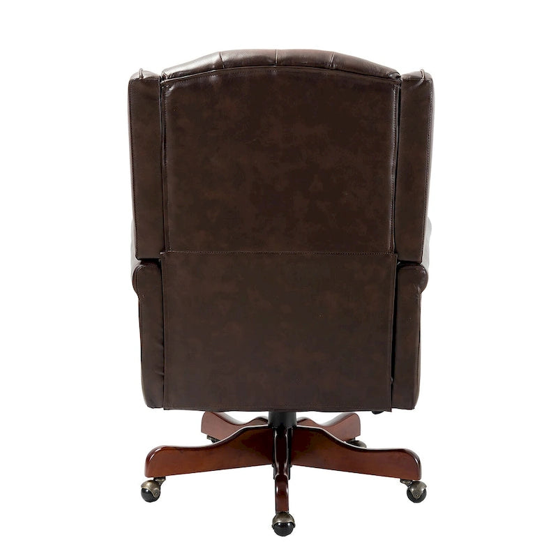 Chaise de bureau pivotante Maximiliano Modern avec dossier capitonné par HULALA HOME