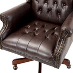 Chaise de bureau pivotante Maximiliano Modern avec dossier capitonné par HULALA HOME