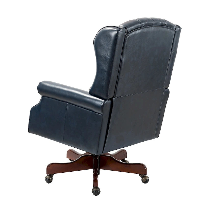 Chaise de bureau pivotante Maximiliano Modern avec dossier capitonné par HULALA HOME