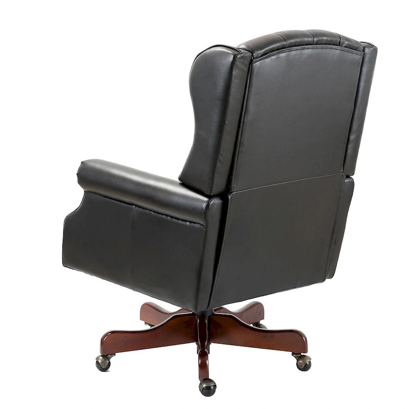 Chaise de bureau pivotante Maximiliano Modern avec dossier capitonné par HULALA HOME
