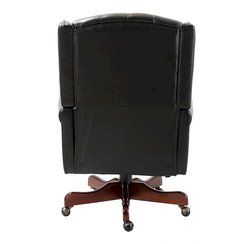 Chaise de bureau pivotante Maximiliano Modern avec dossier capitonné par HULALA HOME