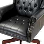 Chaise de bureau pivotante Maximiliano Modern avec dossier capitonné par HULALA HOME