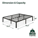 Lit plateforme métallique Priage by Zinus 16 pouces