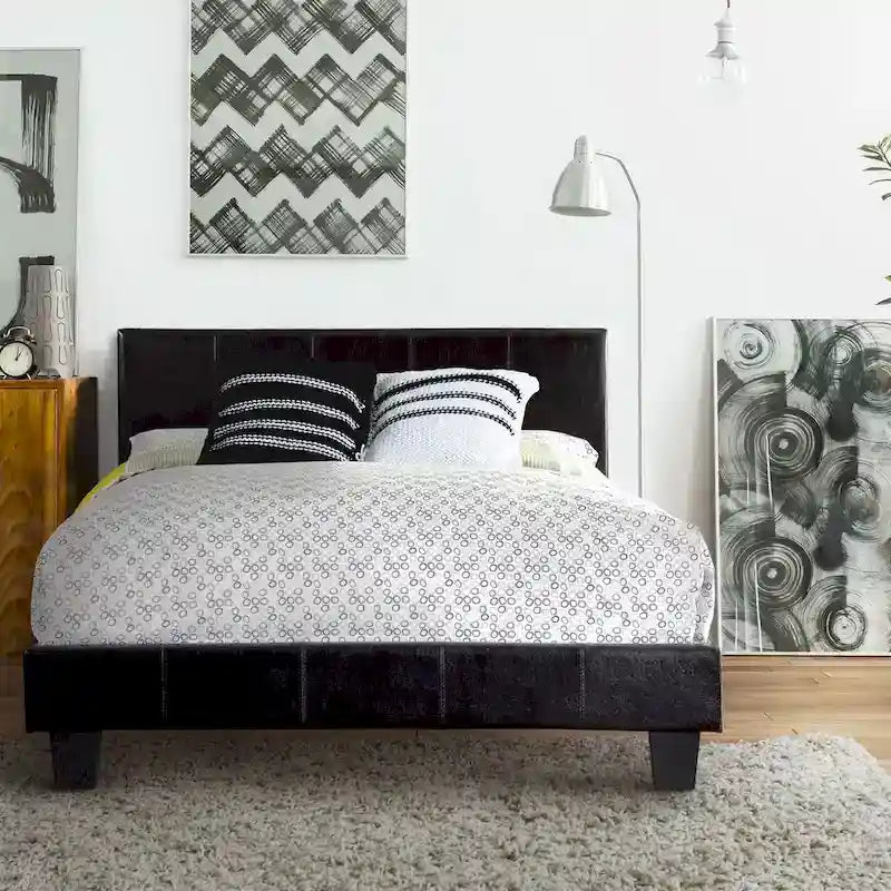 Anita – Lit plateforme contemporain en similicuir